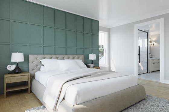 Interior - Master Bedroom for Craftsman House Plan #461-50 - 3 bed, 2.5 bath