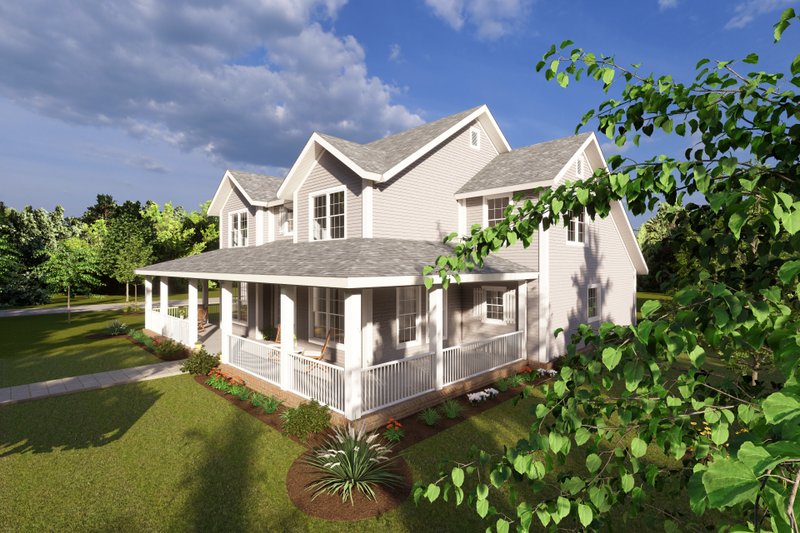House Plan Design - Exterior - Other Elevation 1 for Farmhouse House Plan #513-2209 - 5 bed, 4 bath