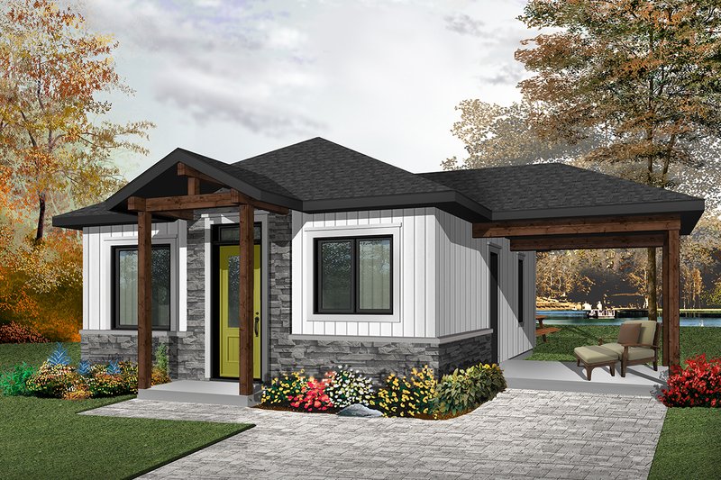 Architectural House Design - Ranch Exterior - Front Elevation Plan #23-2607