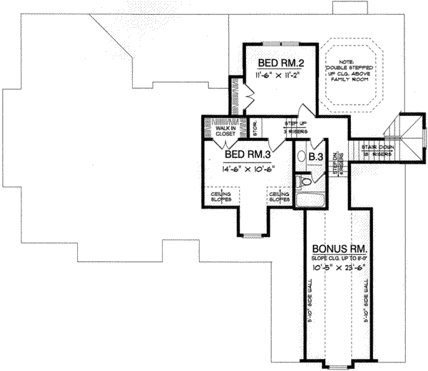 Dream House Plan - European Floor Plan - Upper Floor Plan #40-342