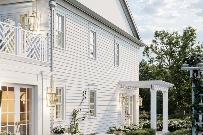 House Blueprint - Exterior - Rear Elevation 1 for Traditional House Plan #1114-94 - 4 bed, 3.5 bath
