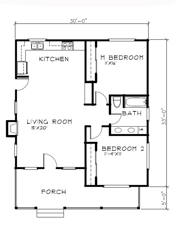 Cottage Floor Plan - Main Floor Plan #515-59