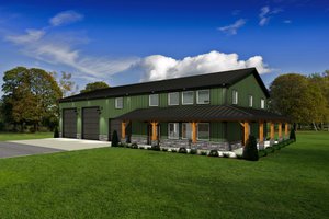 Architectural House Design - Barndominium Exterior - Front Elevation Plan #1084-9