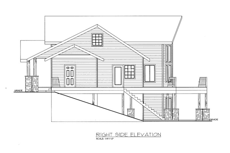 House Blueprint - Exterior - Other Elevation for Craftsman House Plan #117-1102 - 3 bed, 2 bath