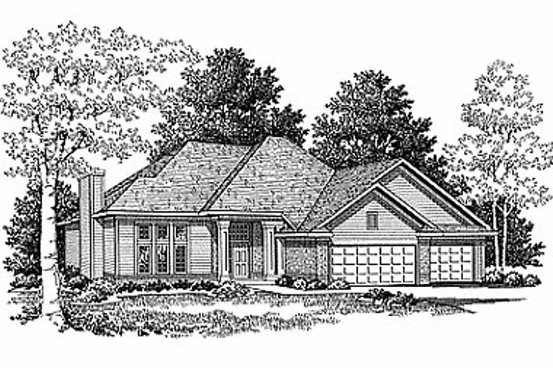 Traditional Style House Plan - 3 Beds 2 Baths 1724 Sq/Ft Plan #70-179