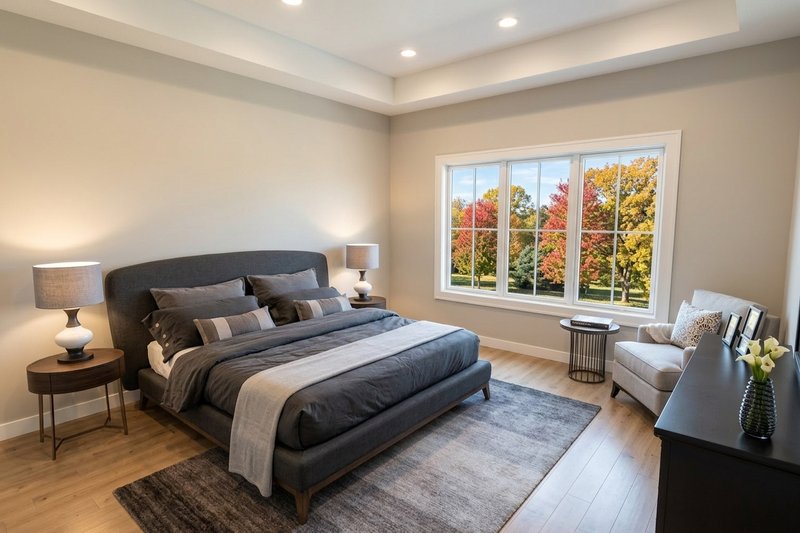 Architectural House Design - Interior - Master Bedroom for Farmhouse House Plan #51-1536 - 3 bed, 2.5 bath