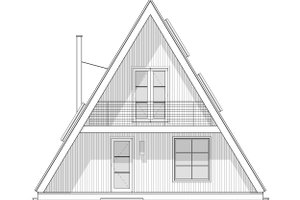 Exterior - Front Elevation 4 for Modern House Plan #1114-32 - 2 bed, 2 bath