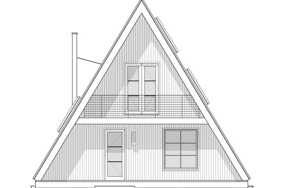 Exterior - Front Elevation 4 for Modern House Plan #1114-32 - 2 bed, 2 bath