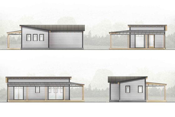 Exterior - Other Elevation for Cabin House Plan #924-7 - 1 bed, 1 bath