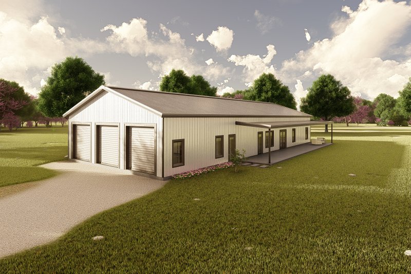 House Blueprint - Exterior - Other Elevation 4 for Barndominium House Plan #1107-47 - 4 bed, 3.5 bath