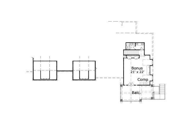 Traditional Floor Plan - Upper Floor Plan #411-610