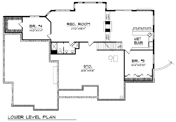 Dream House Plan - Country Floor Plan - Lower Floor Plan #70-788