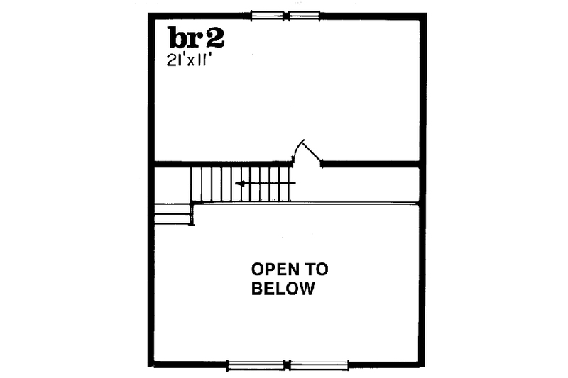 House Blueprint - Floor Plan - Upper Floor for Contemporary House Plan #47-110 - 1 bed, 1 bath