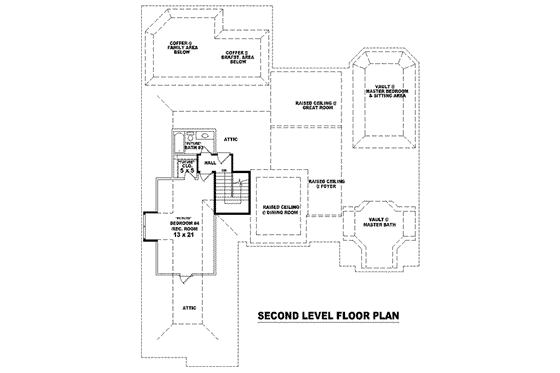 Floor Plan - Other Floor for European House Plan #81-1621 - 3 bed, 3.5 bath