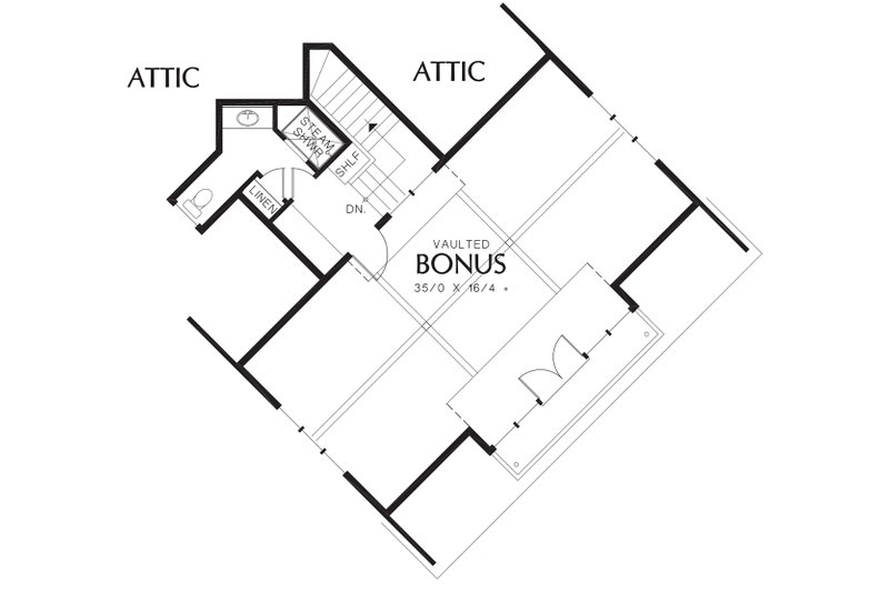 Home Plan - Floor Plan - Upper Floor for European House Plan #48-362 - 5 bed, 5.5 bath