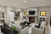 Bungalow Style House Plan - 4 Beds 3.5 Baths 2500 Sq/Ft Plan #51-1375 