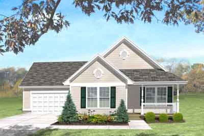 Traditional Style House Plan - 3 Beds 1 Baths 1101 Sq/Ft Plan #50-272