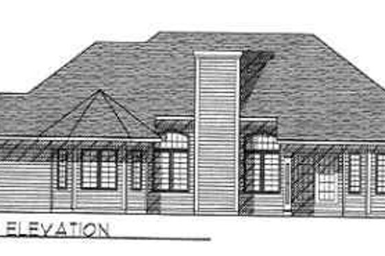 Exterior - Rear Elevation for Traditional House Plan #70-345 - 3 bed, 2.5 bath