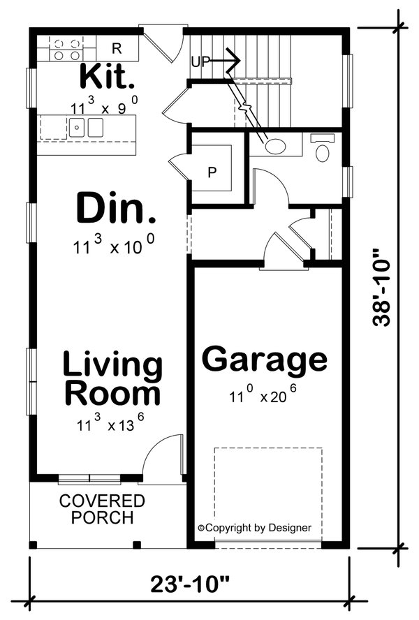 Home Plan - Contemporary Floor Plan - Main Floor Plan #20-2320