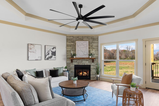Interior - Family Room for Farmhouse House Plan #123-122 - 3 bed, 2 bath