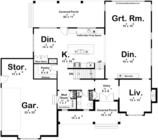 Modern Floor Plan - Main Floor Plan #455-504
