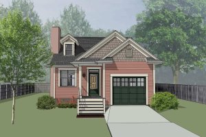 Bungalow Exterior - Front Elevation Plan #79-307