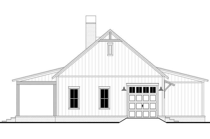 House Blueprint - Exterior - Other Elevation 1 for Barndominium House Plan #430-434 - 4 bed, 2.5 bath