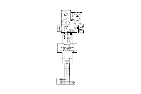Home Plan - European Floor Plan - Upper Floor Plan #124-1200