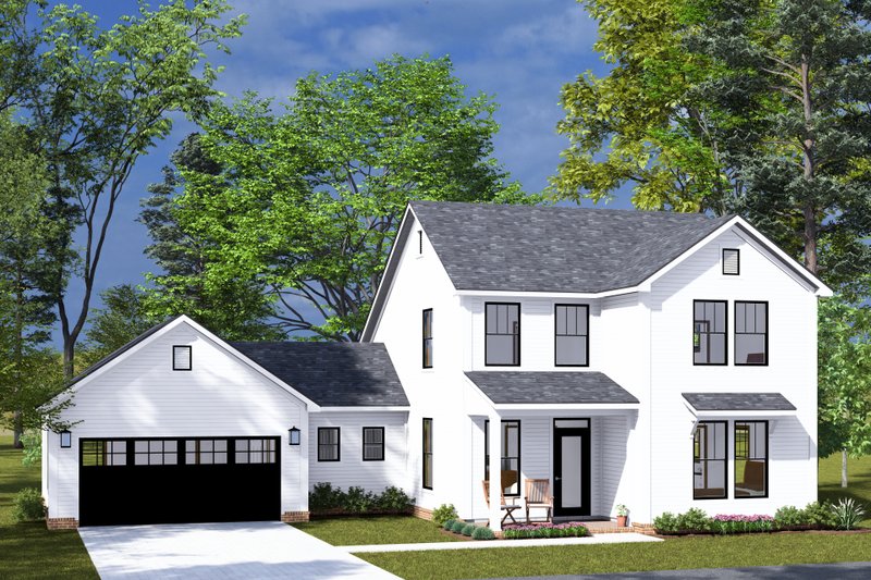 House Design - Exterior - Front Elevation 2 for Farmhouse House Plan #513-2306 - 3 bed, 3.5 bath