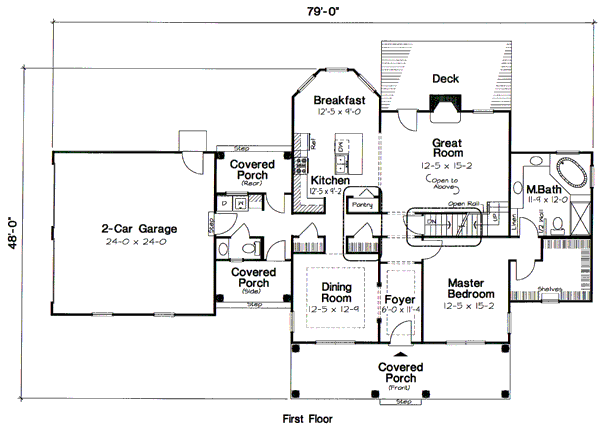 Country Floor Plan - Main Floor Plan #312-827