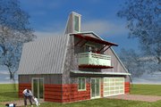 Farmhouse Style House Plan - 1 Beds 1 Baths 1157 Sq/Ft Plan #450-2 
