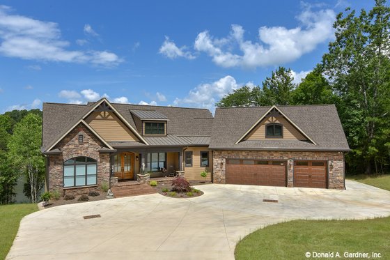 Exterior - Front Elevation 4 for Craftsman House Plan #929-1040 - 3 bed, 2 bath