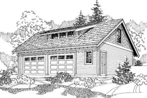 Exterior - Front Elevation 4 for Craftsman House Plan #124-800, 0 bath