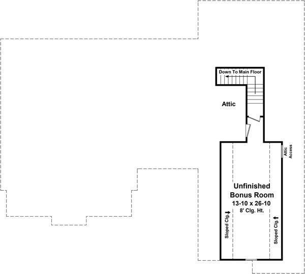 Architectural House Design - Country Floor Plan - Upper Floor Plan #21-384