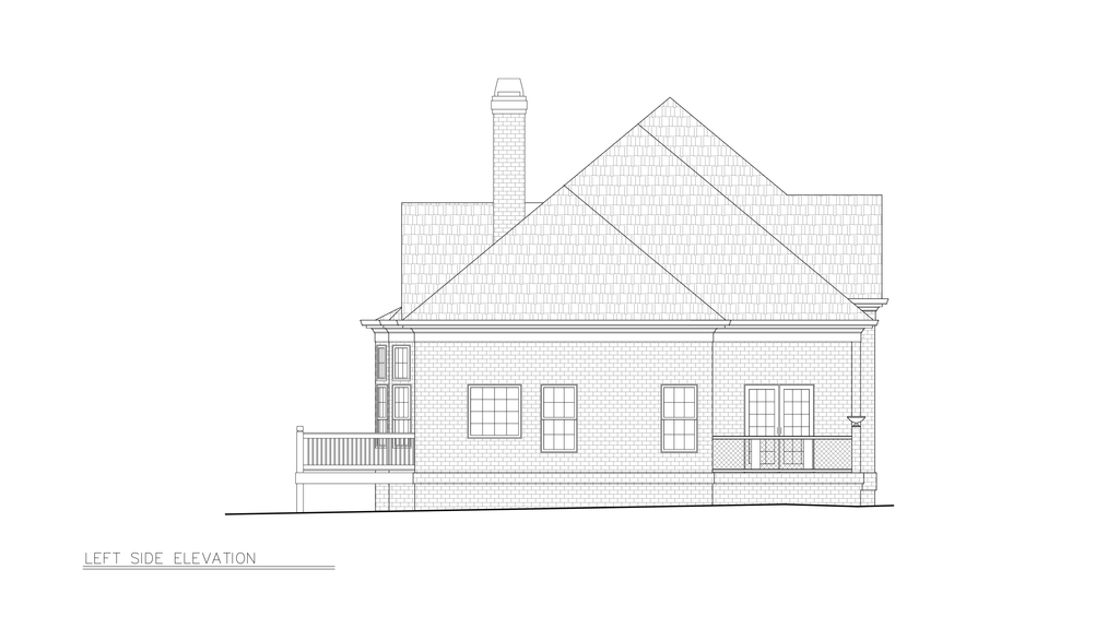 Exterior - Other Elevation 1 for European House Plan #119-195 - 3 bed, 3 bath