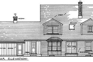 Exterior - Rear Elevation for Colonial House Plan #315-108 - 4 bed, 2.5 bath