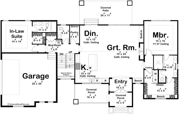 Dream House Plan - Cottage Floor Plan - Main Floor Plan #455-695