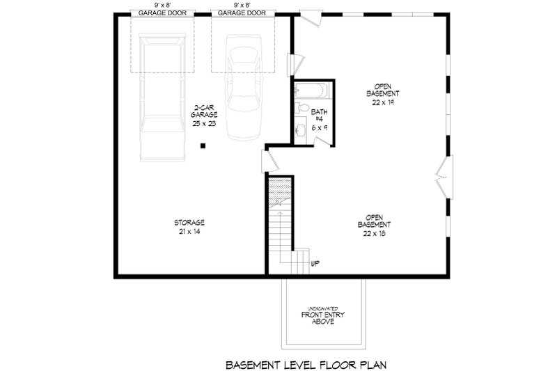 Architectural House Design - Floor Plan - Lower Floor for Country House Plan #932-659 - 3 bed, 4 bath