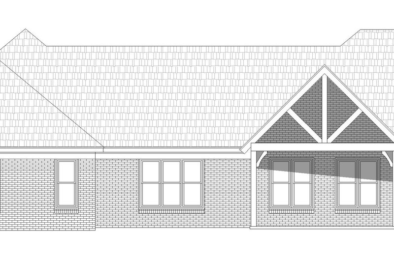 Architectural House Design - Exterior - Rear Elevation for Traditional House Plan #932-401 - 3 bed, 2 bath