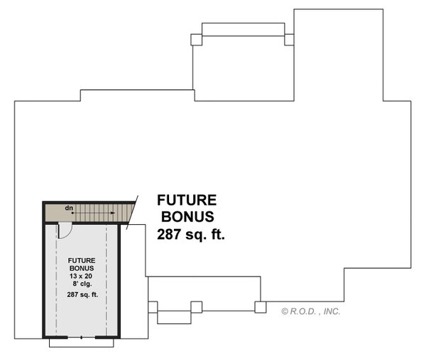 Farmhouse Floor Plan - Upper Floor Plan #51-1223