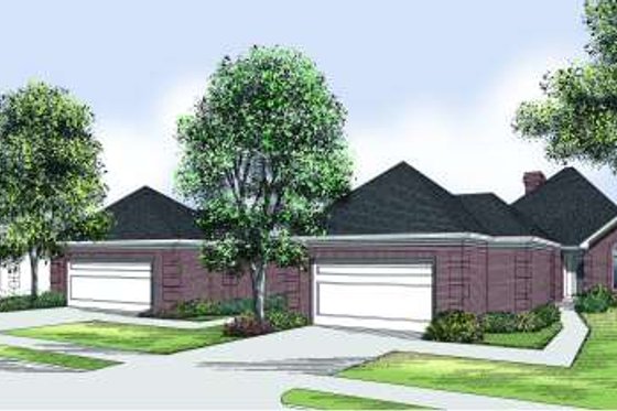 Exterior - Front Elevation for Traditional House Plan #45-307 - 3 bed, 2 bath