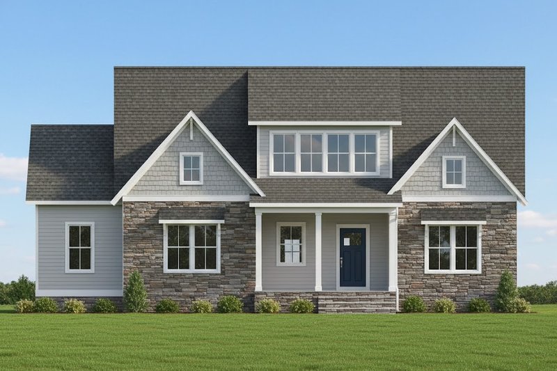 House Blueprint - Exterior - Front Elevation 5 for Craftsman House Plan #1080-34 - 4 bed, 3 bath