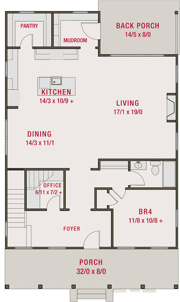 Dream House Plan - Bungalow Floor Plan - Main Floor Plan #461-96