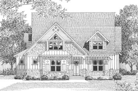 Exterior - Other Elevation 1 for European House Plan #413-104 - 4 bed, 3 bath