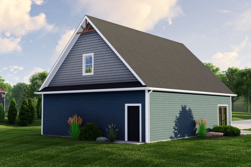Home Plan - Exterior - Rear Elevation for Country House Plan #1064-256, 0 bath