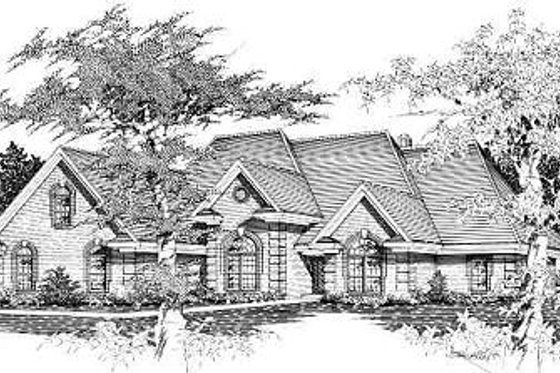 Exterior - Front Elevation for European House Plan #329-270 - 4 bed, 2.5 bath