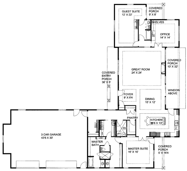 Traditional Floor Plan - Main Floor Plan #117-727