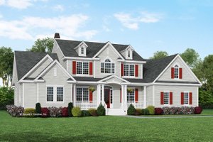 Country Exterior - Front Elevation Plan #929-831