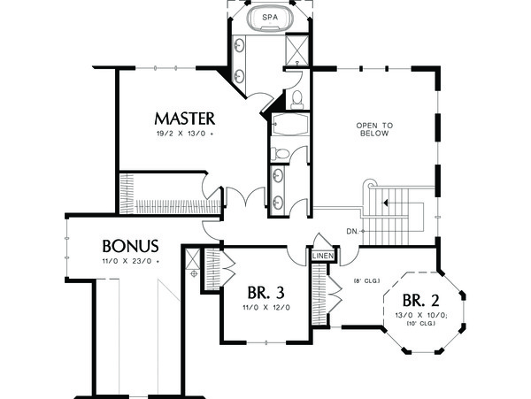 Architectural House Design - Victorian Floor Plan - Lower Floor Plan #48-108