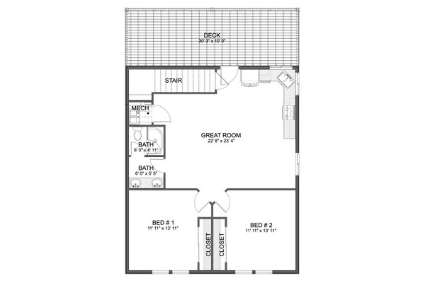 Craftsman Floor Plan - Upper Floor Plan #1060-327